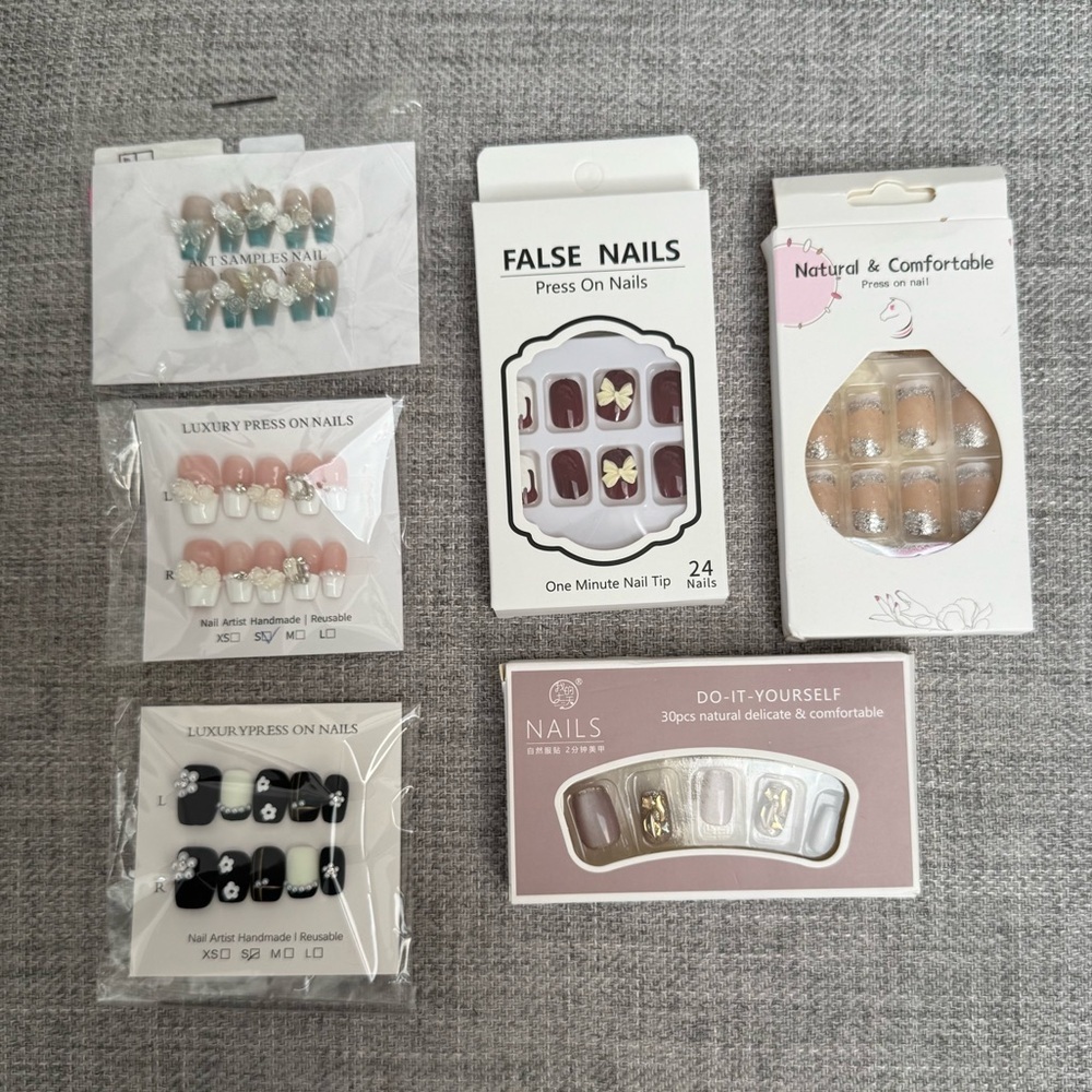 💅 Press On Nails Bundle (6 Sets) – Brand New 💅